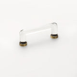 Emtek 4" Center to Center Glass Cabinet Pull in French Antique Brass