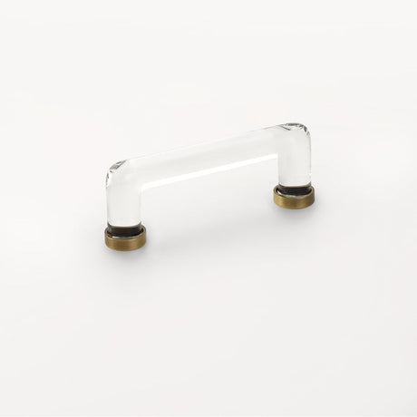 Emtek 4" Center to Center Glass Cabinet Pull in French Antique Brass