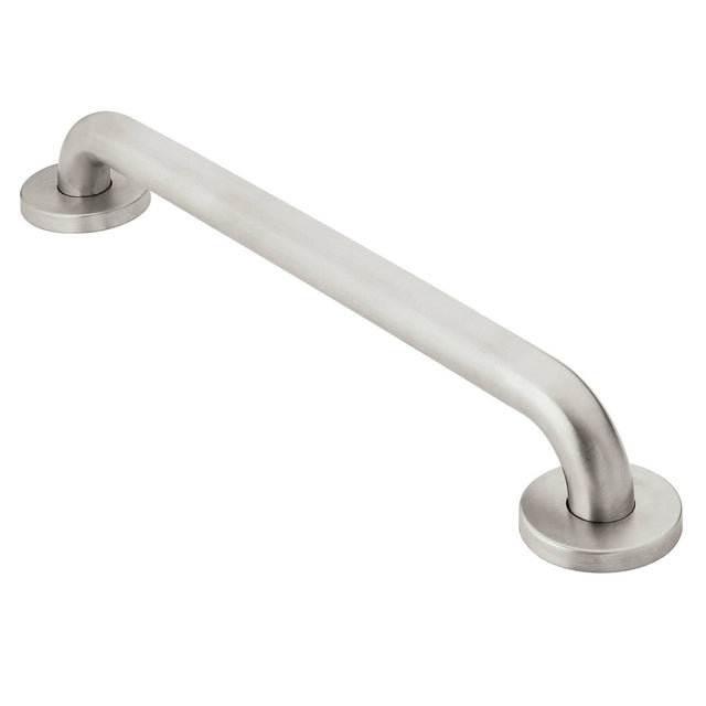 Moen 8718 Grab Bar grab bar in satin stainless, front view