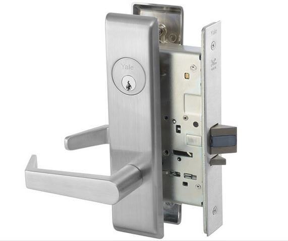 Yale AUCN8801FL626 Augusta Mortise Passage Door Lever with Camden Escutcheon