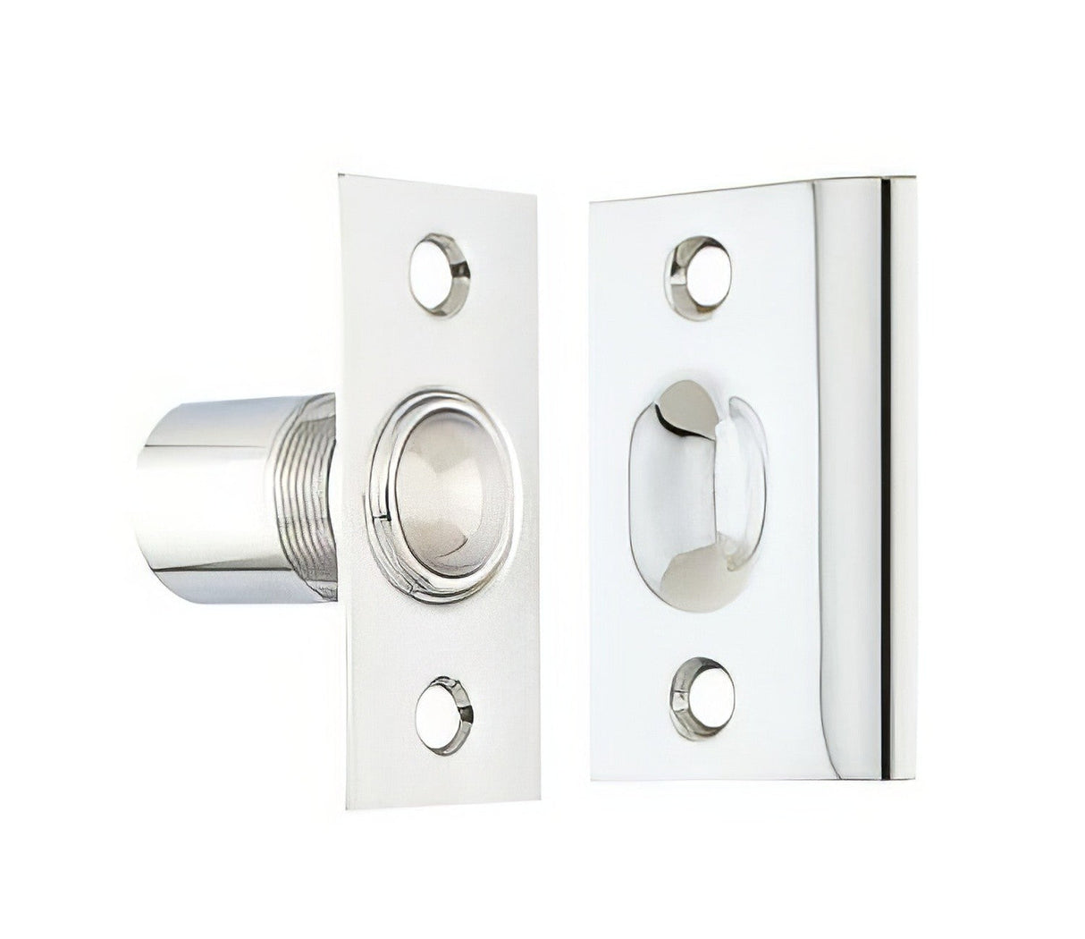 Emtek 8802US 2-1/8" Height Solid Brass Ball Catch With Strike and Screws