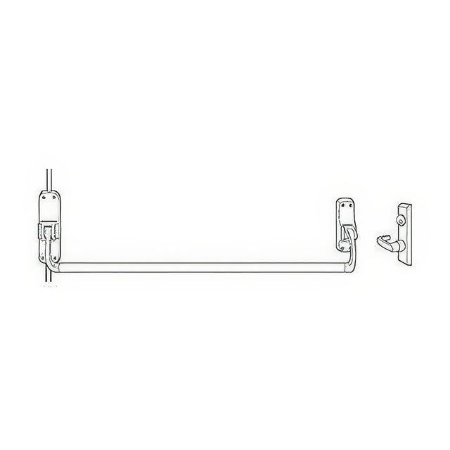 Von Duprin 8827LF33LHR polished brass rod exit device