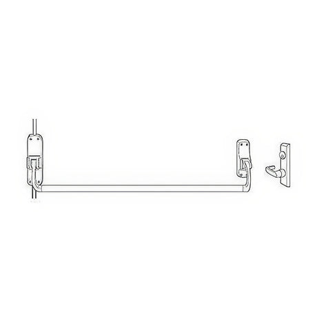 Von Duprin 8827LF43RHR satin brass rod exit device