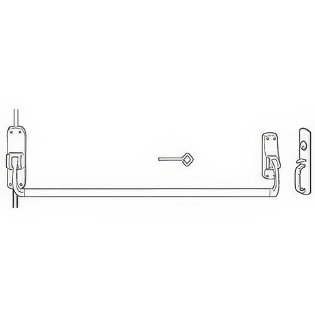 Von Duprin 8827TPNL33 polished brass rod exit device