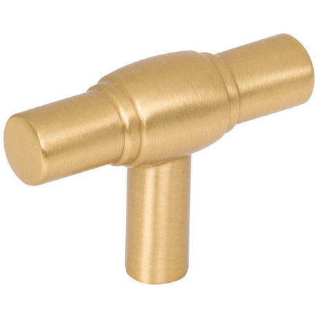 Jeffrey Alexander 885L-BG brushed gold t shaped cabinet knob