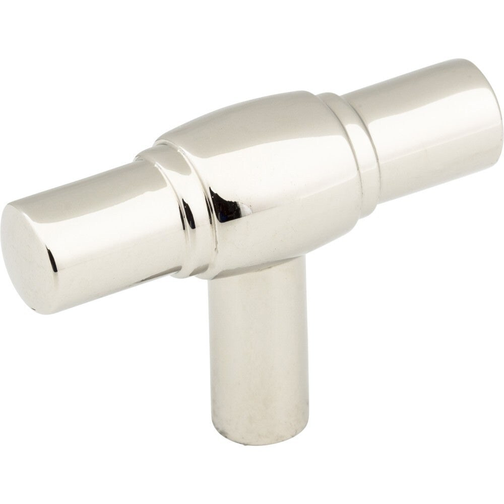 Jeffrey Alexander 885L-NI polished nickel t shaped cabinet knob
