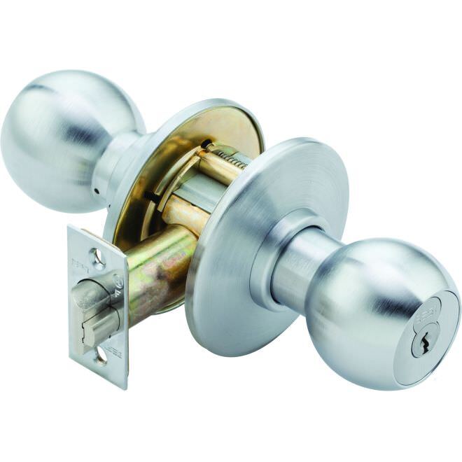 Best Access 8K37D4AS3626 8K Series 2-3/4" Backset 7 Pin Storeroom 4 Knob and A Rose ANSI Strike Less Core