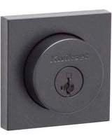 Kwikset 982SQT Single Cylinder Halifax Square Rose Deadbolt SmartKey in Bright Chrome