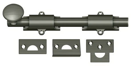 Deltana 8SB15A antique nickel surface bolt