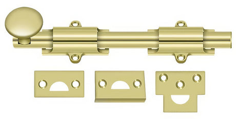 Deltana 8SB3 polished brass surface bolt