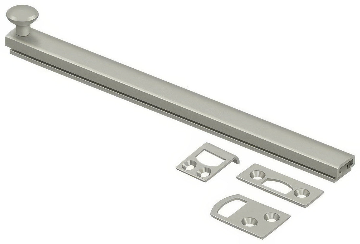 Deltana 8SBCS15 satin nickel surface bolt