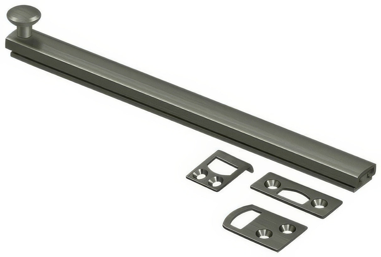 Deltana 8SBCS15A antique nickel surface bolt