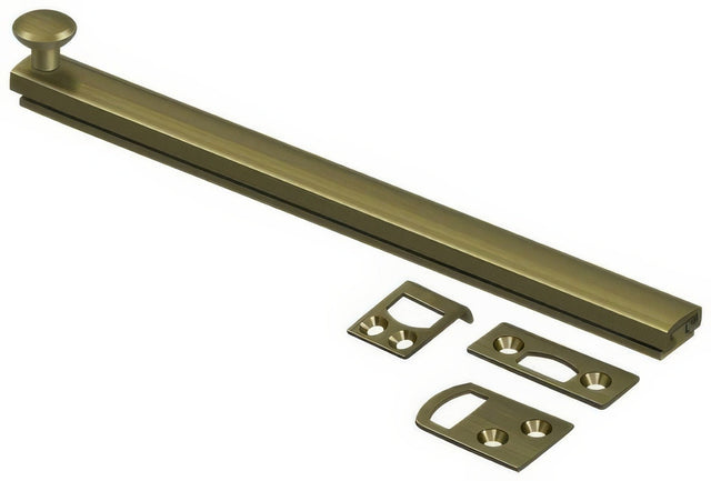 Deltana 8SBCS5 antique brass surface bolt
