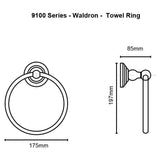 Orca Hardware 9160-SB satin brass towel ring