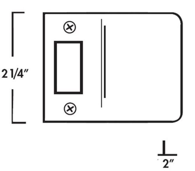 Don-Jo 9102620 antique nickel extended lip strike plate