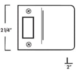 Don-Jo 9102620 antique nickel extended lip strike plate