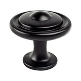 Berenson 9170-1055-P matte black round cabinet knob