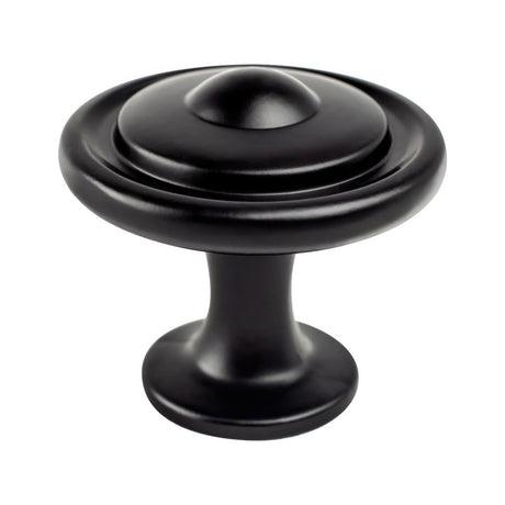 Berenson 9170-1055-P matte black round cabinet knob