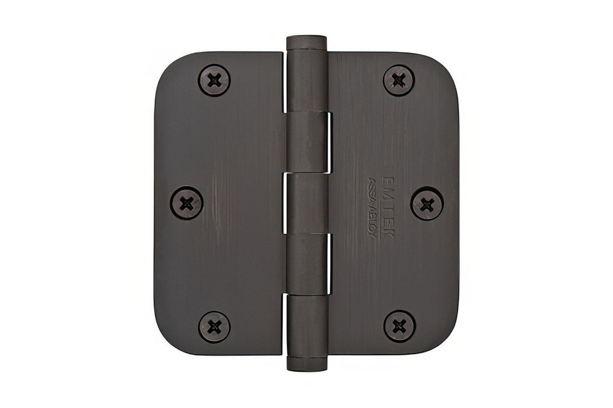 Emtek 92033US19 flat black plain bearing hinge