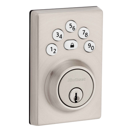 Kwikset 9240CNT Contemporary Powerbolt Electronic SmartCode Deadbolt in Satin Nickel