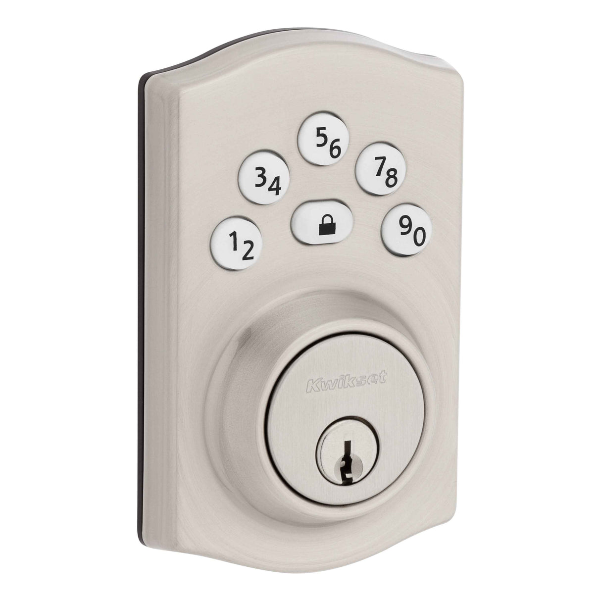 Kwikset 9240TRL Traditional Powerbolt Electronic SmartCode Deadbolt in Satin Nickel