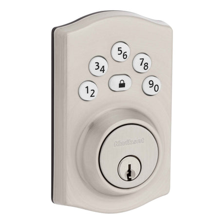 Kwikset 9240TRL Traditional Powerbolt Electronic SmartCode Deadbolt in Satin Nickel