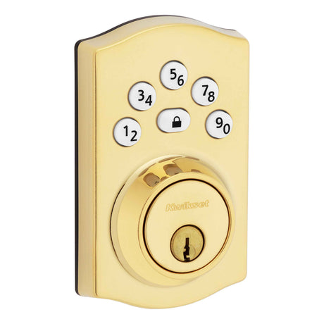 Kwikset 9240TRL Traditional Powerbolt Electronic SmartCode Deadbolt in Lifetime Brass