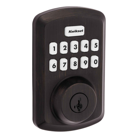 Kwikset 9250TRS Transitional Powerbolt 2 Electronic SmartCode Deadbolt SmartKey in Venetian Bronze