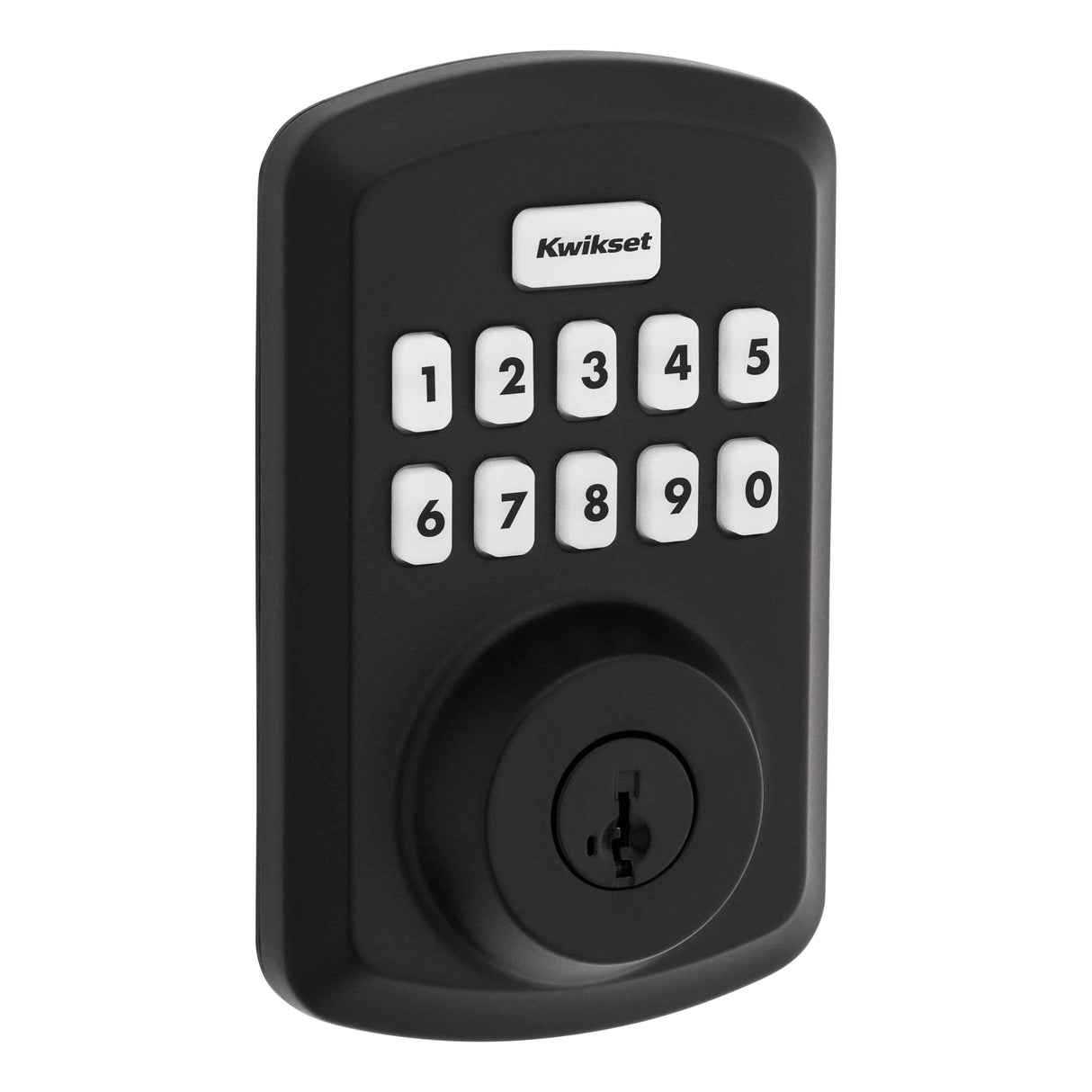 Kwikset 9250TRS Transitional Powerbolt 2 Electronic SmartCode Deadbolt SmartKey in Matte Black