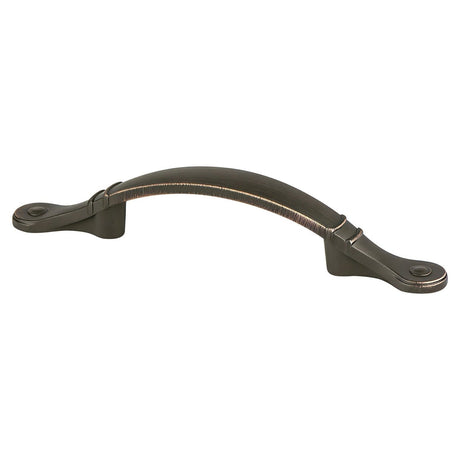 Berenson 9368-1BPN-P Traditional Advantage Four arched cabinet pull in polished brass, additional view