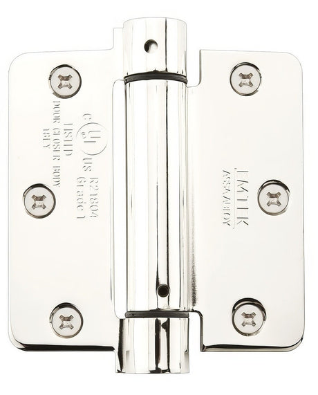 Emtek 95023US14 Door Hinges spring hinge in satin stainless, additional view