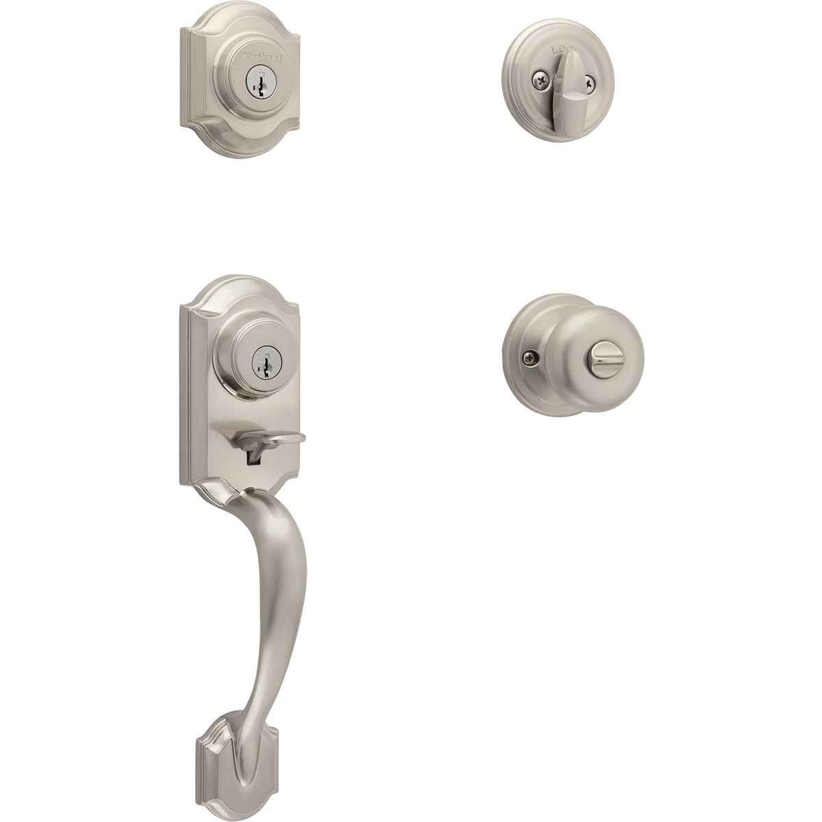Kwikset CP553MNHJ-15S Clear Pack Montara Single Cylinder Handleset in Satin Nickel