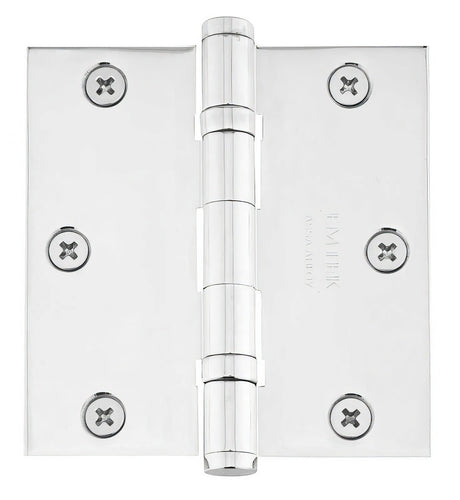 Emtek 96213US15A Brass Modern, Classic Brass, Designer Brass plain bearing hinge in satin stainless, additional view