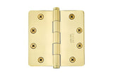 Emtek 96225US3 Brass Modern, Classic Brass, Designer Brass plain bearing hinge, additional view