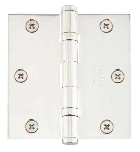 Emtek 96413US14 polished nickel ball bearing hinge