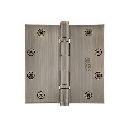 Emtek 96416US26 Brass Modern, Classic Brass, Designer Brass ball bearing hinge, additional view