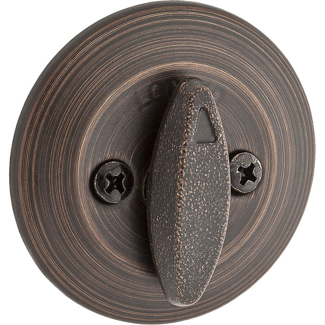 Kwikset 667 One Sided Turn Deadbolt in Polished Brass