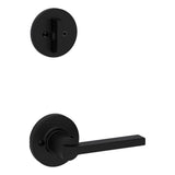 Kwikset Casey Handleset Trim with Round Rose in Matte Black