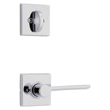Kwikset Ladera Handleset Trim with Square Rose in Bright Chrome