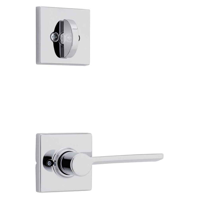 Kwikset Ladera Handleset Trim with Square Rose in Bright Chrome