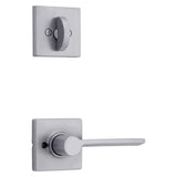 Kwikset Ladera Handleset Trim with Square Rose in Satin Chrome