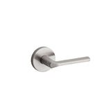 Kwikset Lisbon Handleset Trim with Round Rose in Satin Nickel