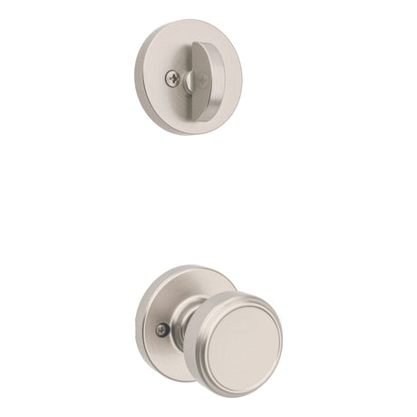 Kwikset Maven Handleset Trim with Round Rose in Satin Nickel