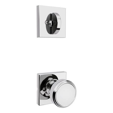 Kwikset Maven Handleset Trim with Square Rose in Bright Chrome