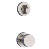 Kwikset Pismo Handleset Trim with Round Rose in Satin Nickel