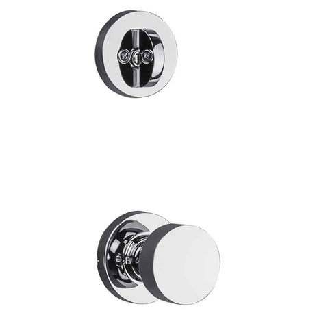 Kwikset Pismo Handleset Trim with Round Rose in Bright Chrome