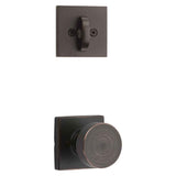 Kwikset Pismo Handleset Trim with Square Rose in Venetian Bronze