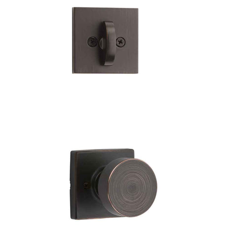 Kwikset Pismo Handleset Trim with Square Rose in Venetian Bronze