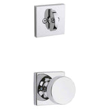 Kwikset Pismo Handleset Trim with Square Rose in Bright Chrome