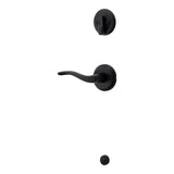 Kwikset Left Hand Sedona Handleset Trim in Matte Black